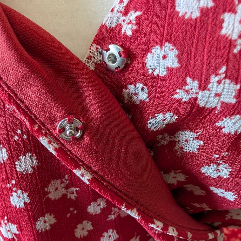 Socialite Red Floral Long Sleeve Dress - Picture 13 of 13